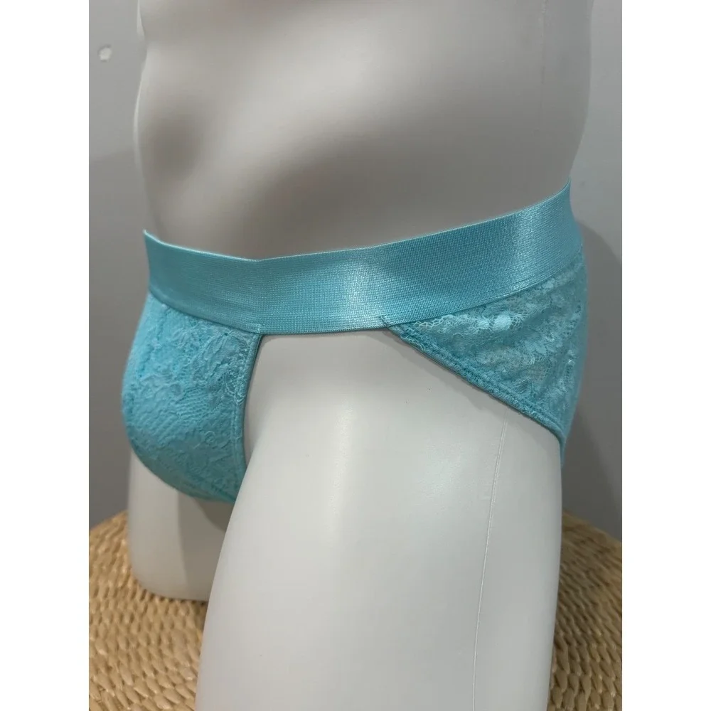 Cosabella Never Say Never Men's Sports Brief Maldives Blue Lace Size M NWT